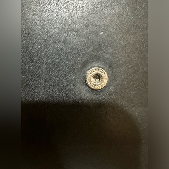 Coach Vintage Black Leather Trifold Long Wallet - Picture 8 of 11